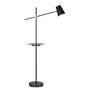 Linear golvlampa med USB - Svart