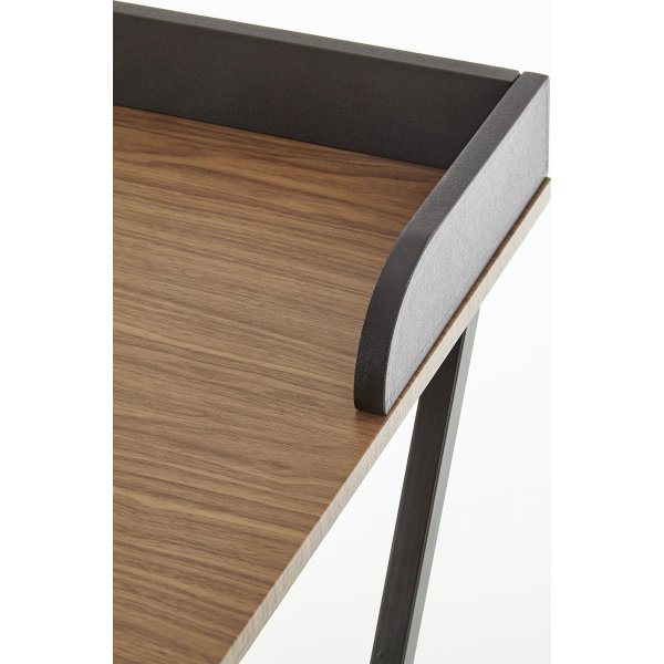 Lachlan skrivbord 90 x 50 cm - Valnöt/Svart/Mässing Lachlan skrivbord 90 x 50 cm - Valnöt/Svart/Mässing