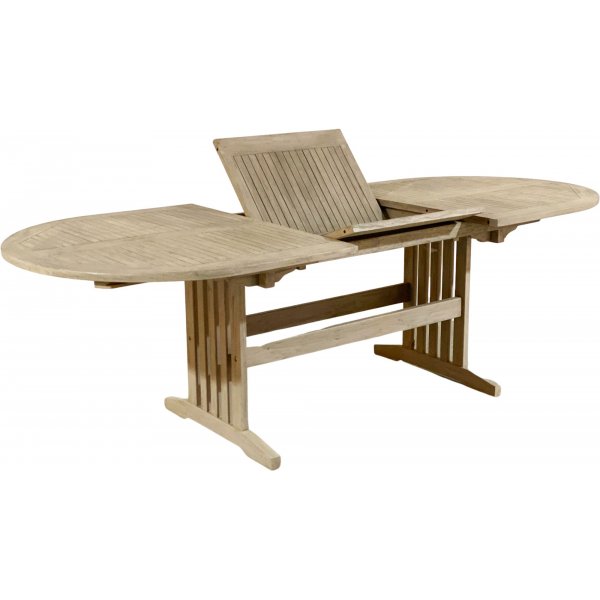 Saltö ovalt matbord i teak 180-240 cm butterfly - Grå teak Saltö ovalt matbord i teak 180-240 cm butterfly - Grå teak