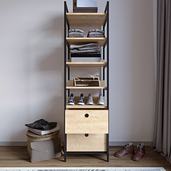 Abludo hylla med lådor - Ek Abludo hylla med lådor - Ek