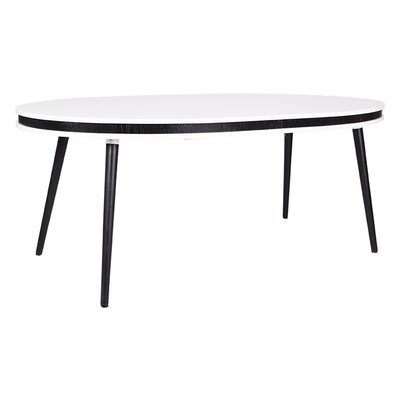 Hugo ovalt matbord inklusive ilggsskiva - Svarta ben