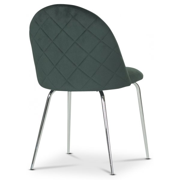 Plaza velvet stol - Gr�n / Krom