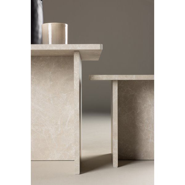 Sala salontafel 40/60 x 40/60 cm - Beige marmerlook Sala salontafel 40/60 x 40/60 cm - Beige marmerlook