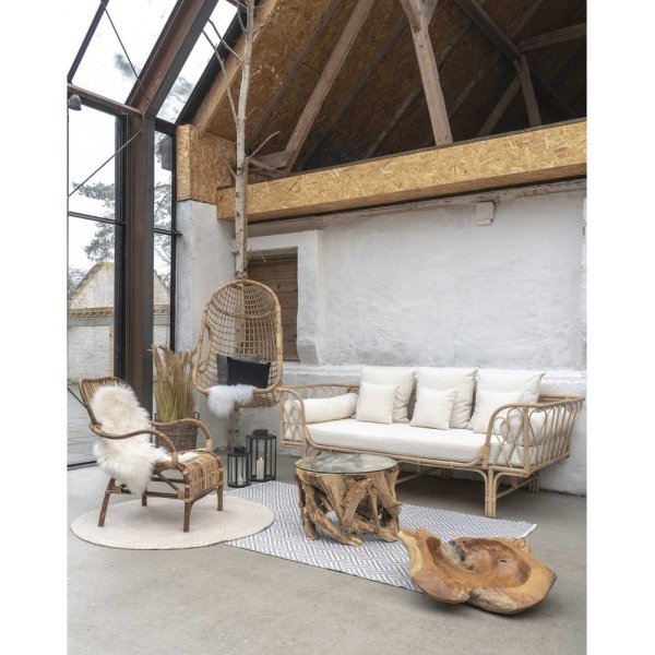 Table basse Grand Canyon 60 x 60 cm - Teck/verre Table basse Grand Canyon 60 x 60 cm - Teck/verre