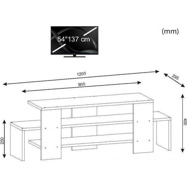Sole TV-b�nk - Vit/valn�t