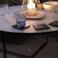 Kundbild Palasso soffbord 80 cm diameter - Mässing / Ljus marmorering: Passar perfekt hos oss!