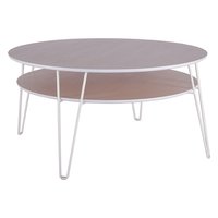 Leon soffbord rund - Ljus ek / vit Leon soffbord rund - Ljus ek / vit