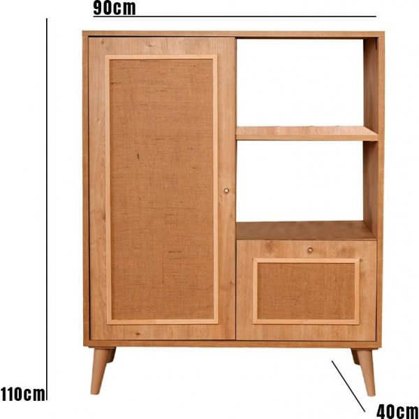 Jota skp med hyllor - Ek
