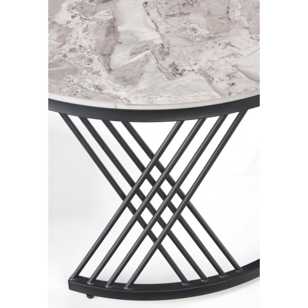 Table basse Flamingo 60 cm - Marbre gris/noir