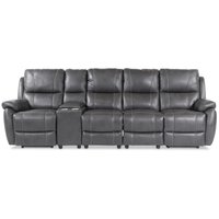 Enjoy Hollywood El-Recliner 4-sits med konsol vänster - Grått konstläder Enjoy Hollywood El-Recliner 4-sits med konsol vänster - Grått konstläder
