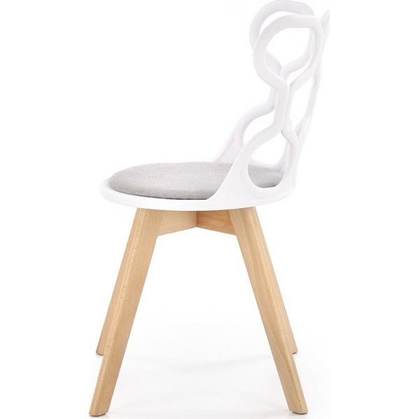 Vernon matstol - Vit/grå/Trä Vernon matstol - Vit/grå/Trä