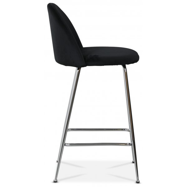 Art Velvet barstol - Svart sammet / Krom + Fläckborttagare för möbler Art Velvet barstol - Svart sammet / Krom + Fläckborttagare för möbler