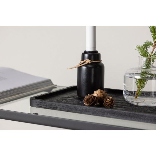 Ulricehamn LED-ljusstake 28 x 6 cm - Svart/Vit Ulricehamn LED-ljusstake 28 x 6 cm - Svart/Vit