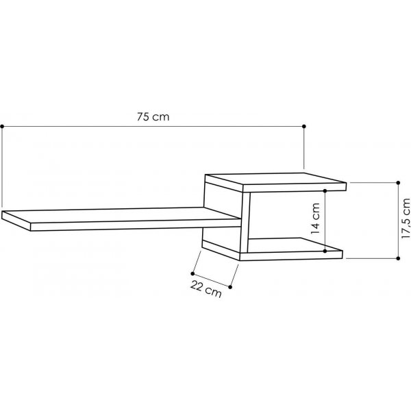 Fork wandplank - Wit Fork wandplank - Wit