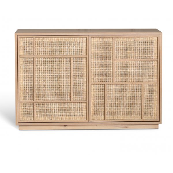Sideboard med förvaring och rottingdörrar 120 cm bred - Stockholm Sideboard med förvaring och rottingdörrar 120 cm bred - Stockholm