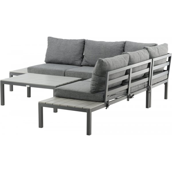 Groupe de canapés d'angle Odense - Noir/Gris Groupe de canapés d'angle Odense - Noir/Gris