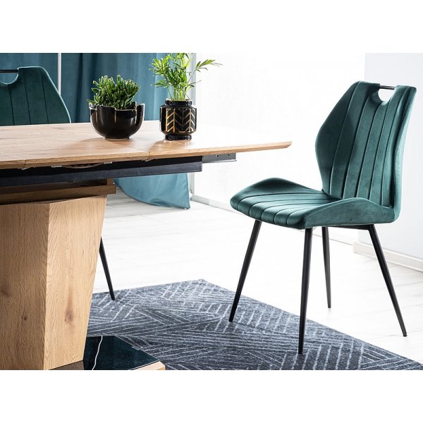 Chaise de salle à manger Bethléem - Velours vert Chaise de salle à manger Bethléem - Velours vert