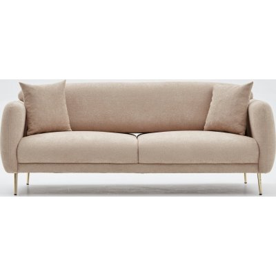 Simena 3-sits soffa - Beige/guld