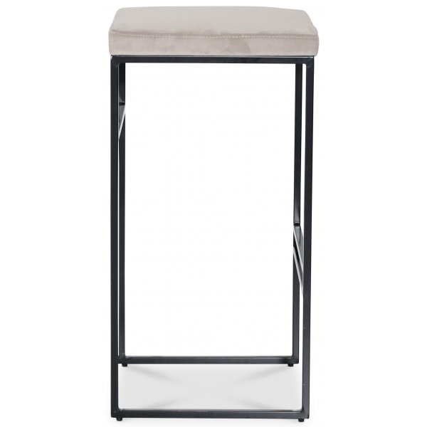Stage barstol - Gr�beige sammet / svart