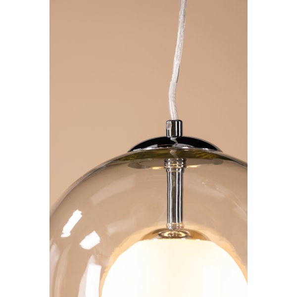Roche taklampa - Transparent/krom/vit Roche taklampa - Transparent/krom/vit