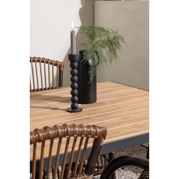 Break utematgrupp med 4 st Galera stolar - Brun/Natur Break utematgrupp med 4 st Galera stolar - Brun/Natur