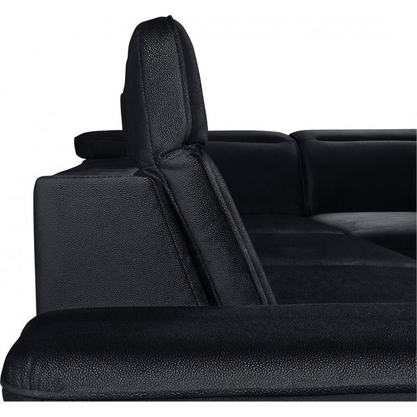 Canap d\\\'angle droit Darby - Noir