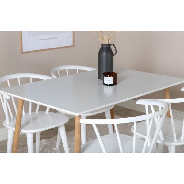 Bridge matbord 120 cm - Vit/ek Bridge matbord 120 cm - Vit/ek