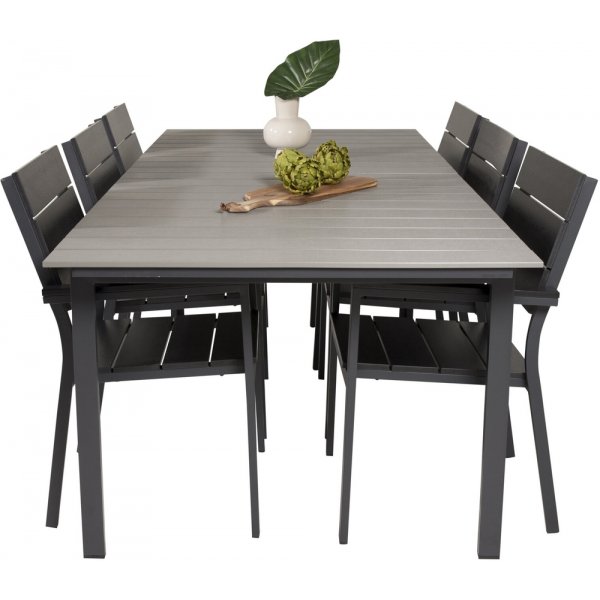 Levels utematgrupp med 6 st Levels stolar Nr2 - Svart/Grå Levels utematgrupp med 6 st Levels stolar Nr2 - Svart/Grå