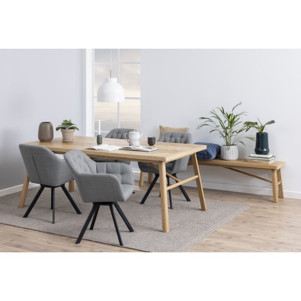 Table  manger Galway 200 cm - Chne/noir