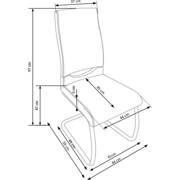Stol Antonella - Vit/grå Stol Antonella - Vit/grå