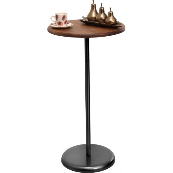 Stijlvolle bijzettafel �40 cm - Zwart/walnoot