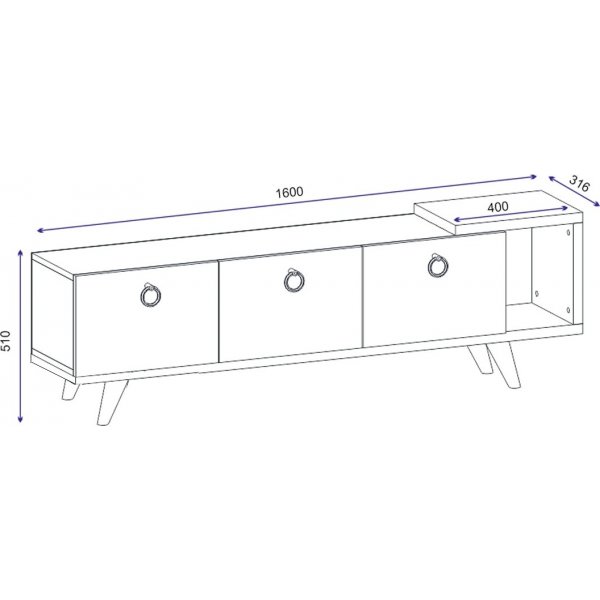 Engel TV-bänk - Valnöt Engel TV-bänk - Valnöt