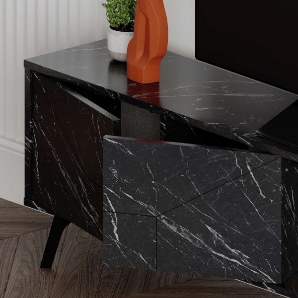 Meuble TV Dune - Marbre noir