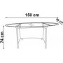 Benin matbord 150x90 cm - Mrkbrun konstrotting