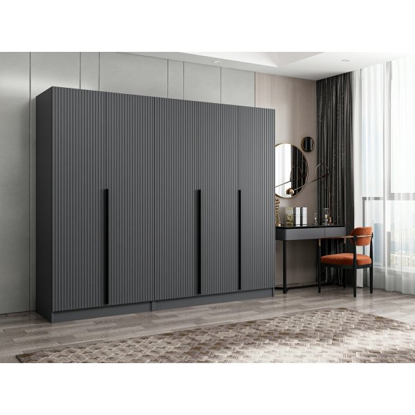 Cikani garderob 225x52x210 cm - Antracit Cikani garderob 225x52x210 cm - Antracit