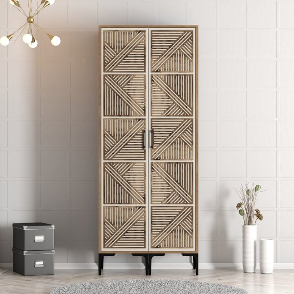 Armoire Kumsal 5 Noyer/crème Armoire Kumsal 5 Noyer/crème