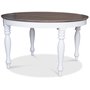Paris runt matbord 128 cm diameter - Vit/Brunbets