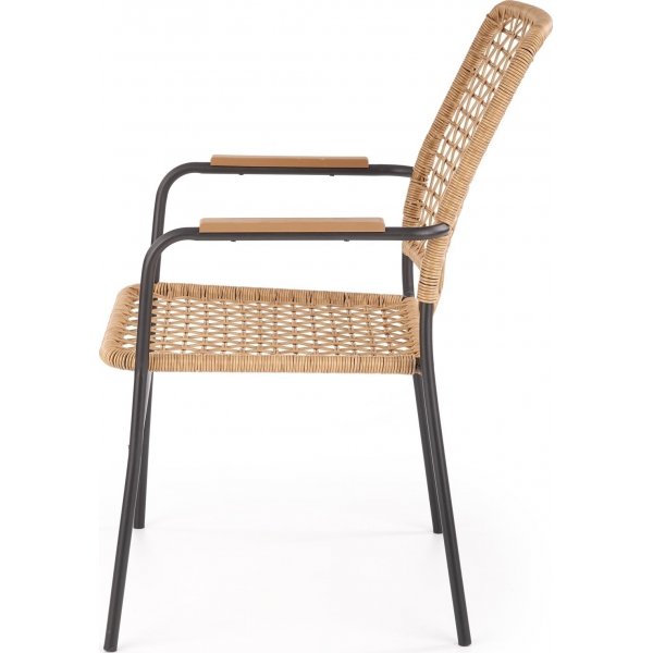 Cadeira eetkamerstoel 457 - Rotan/zwart Cadeira eetkamerstoel 457 - Rotan/zwart