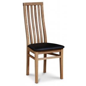 Alaska stol - Oljad ek/svart PU