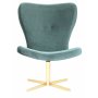 Tulpan designftlj i grn sammet med fot i mssing + Mbeltassar