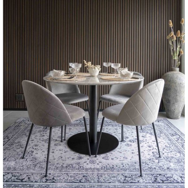 Bolzano Matbord - Marmorimitation/svart - 110