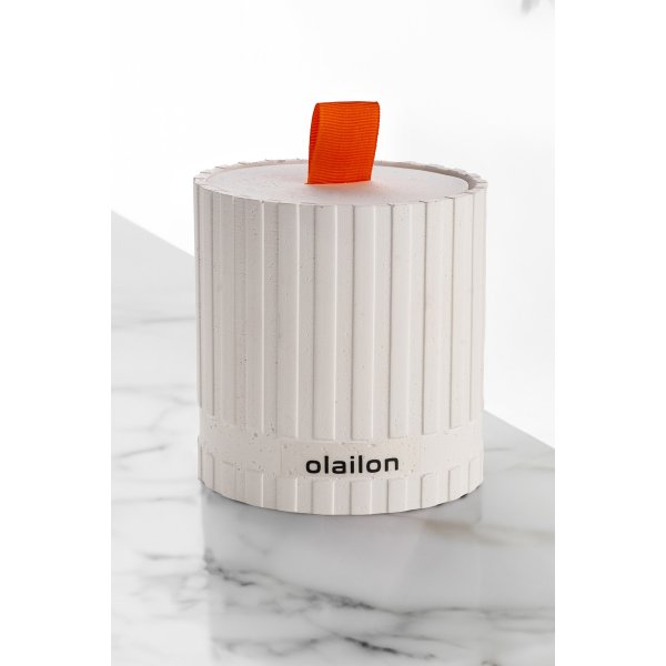Bougie parfume Sutun - Blanc/orange