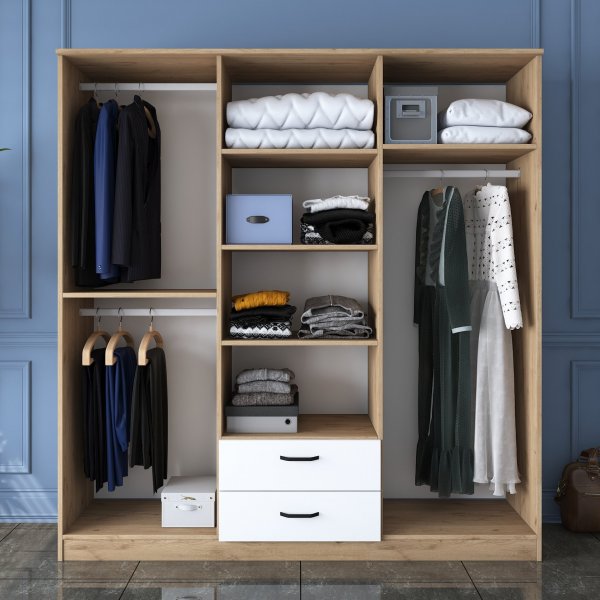 Armoire Baden 15 - Noyer/blanc Armoire Baden 15 - Noyer/blanc