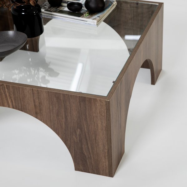 Table basse Seine 80 x 80 cm - Noyer Table basse Seine 80 x 80 cm - Noyer