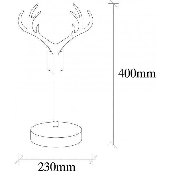 Lampe de table Antler - Noyer/noir