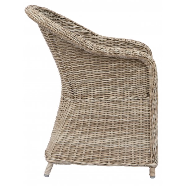 Utegrupp: 6 stolar och bord 200 x 100 cm rotting - Hampton/Mercury