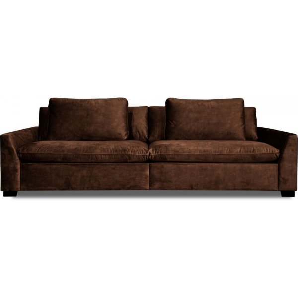Gabby 4-sits soffa brun sammet