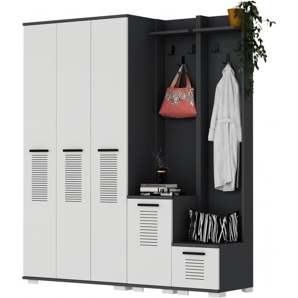 Cintre Asimo 160 x 45 x 183 cm - Anthracite/blanc Cintre Asimo 160 x 45 x 183 cm - Anthracite/blanc