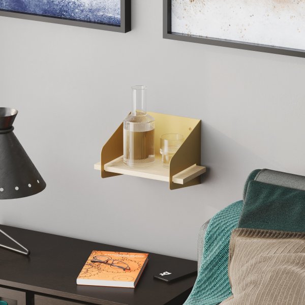 Brazo vägghylla 30 x 19 x 20 cm - Guld Brazo vägghylla 30 x 19 x 20 cm - Guld