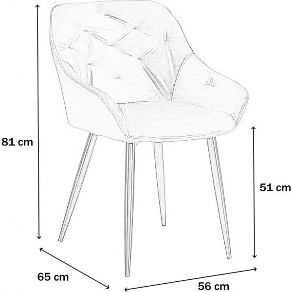 Chaise de salle à manger Cadeira 487 - Jaune Chaise de salle à manger Cadeira 487 - Jaune